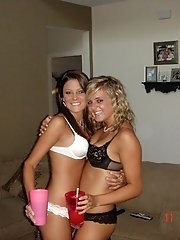 12 pictures - A group of well shaped babes arrange horny lingerie show