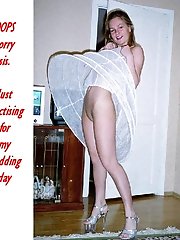 10 pictures - Naughty Brides upskirt photos