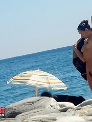12 pictures - Nudist babe doing deep blowjob pics