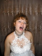 10 pictures - Naughty Brides upskirt photos