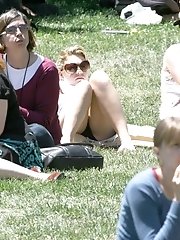 12 pictures - Public upskirt, of blondie in pink. She flashed her panties