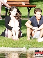 12 pictures - Hot model caught by upskirt spy cam