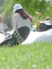 12 pictures - Women's upskirt at the park. Hot up skirt pictures