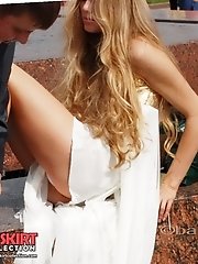 12 pictures - Upskirt voyeur pics with hot babes