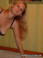 7 pictures - Erotic pics with charming lady in fishnet lingerie