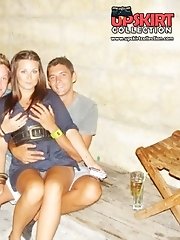 12 pictures - Careless girls flash up skirts
