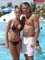 12 pictures - Sexy bikini teens don?t mind posing on the beach