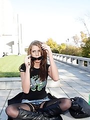 12 pictures - Shameless upskirt exposure in public