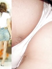 12 pictures - Short skirts and dress upskirts