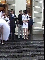 10 pictures - Naughty Brides upskirt photos