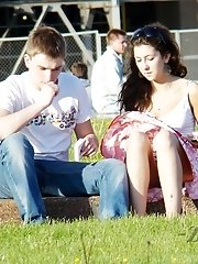 12 pictures - Sexy summer dress upskirt photos
