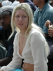 10 pictures - Downblouse parade upskirt pics