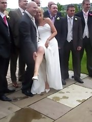 10 pictures - Naughty Brides upskirt photos