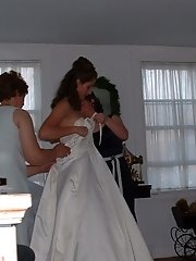 10 pictures - Naughty Brides upskirt photos