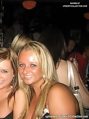12 pictures - Bosomy chicks boast their tits and show upblouse