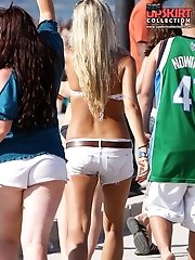12 pictures - Bikini bra girls wearing sexy shorts