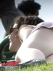 12 pictures - Upskirt view of young chubby hottie. Spy upskirt