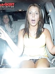 12 pictures - Shamelessly flashing upskirts in public