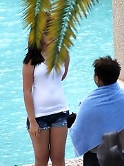 12 pictures - Hot bikini downblouse of busty doll