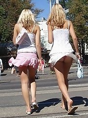 12 pictures - Hot cheerleader upskirt view from pretty students