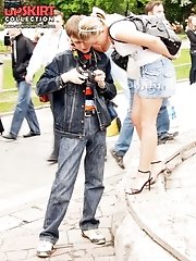12 pictures - Sneaky upskirt shots made outdoors
