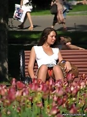 15 pictures - Real voyeur upskirt galleries with unaware girls hunted down