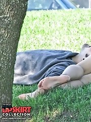 12 pictures - Spy upskirt of asian brunette in green dress. Upskirt gallery