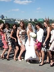 10 pictures - Naughty Brides upskirt photos