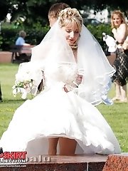 12 pictures - Very steamy bride upskirt pics