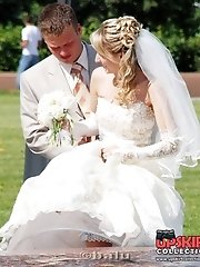 12 pictures - Very steamy bride upskirt pics