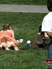 12 pictures - Panty upskirt, as a result of looking for upskirts in public