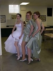 10 pictures - Naughty Brides upskirt photos