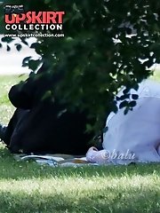12 pictures - Looking up skirt of a hot bride