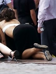 12 pictures - Looking up skirt of a hot bride