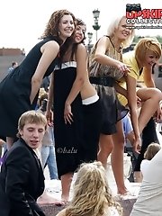 12 pictures - Looking up skirt of a hot bride
