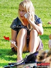 12 pictures - Sexy upskirt girls enjoy a sunny day