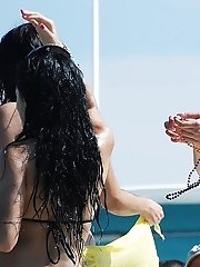 12 pictures - Admiring hot butts in bikini panties