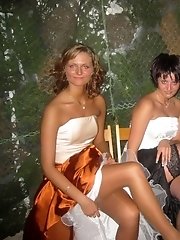 10 pictures - Naughty Brides upskirt photos