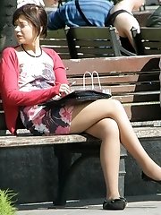 12 pictures - Spy upskirt filmed outdoors