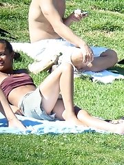 12 pictures - Upskirt of cute ebony teenie. Upskirt voyeurism