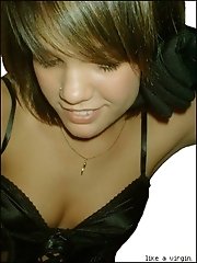 15 pictures - Frisky babes? bras and blouses hardly cover their tits