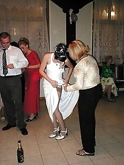 10 pictures - Naughty Brides upskirt photos