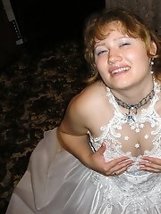 10 pictures - Naughty Brides upskirt photos