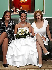21 pictures - Naughty Brides upskirt photos