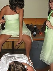 10 pictures - Naughty Brides upskirt photos