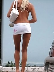 12 pictures - Watch candid upskirt pics with saucy dolls caught in public