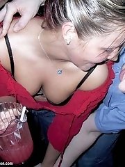 12 pictures - Fresh boobs get voyeured in deep decolletes